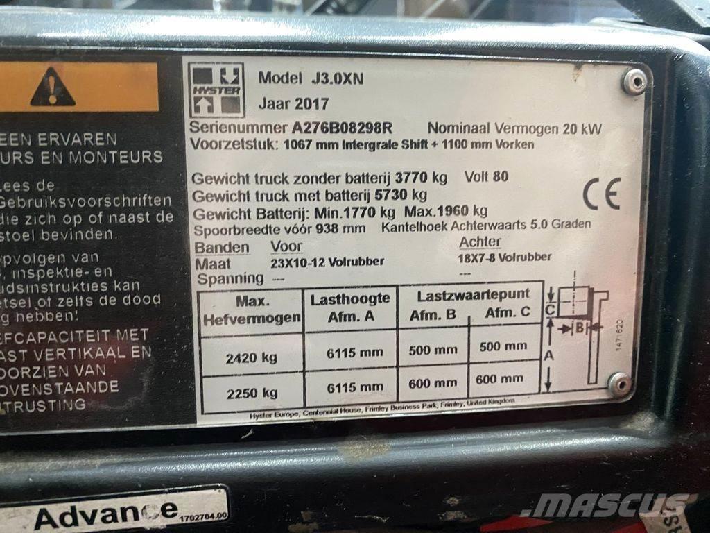 Hyster J3.0XN Akumulátorové vozíky