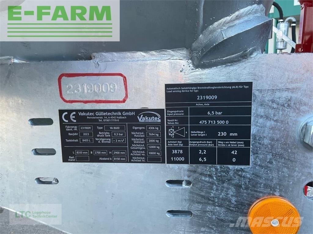  va 8600 Iné stroje na aplikáciu hnojív a ich príslušenstvo