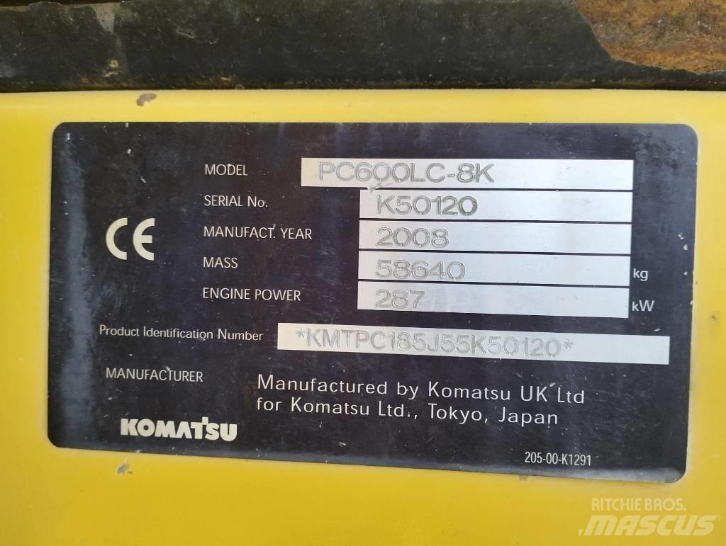 Komatsu PC600LC-8K Pásové rýpadlá