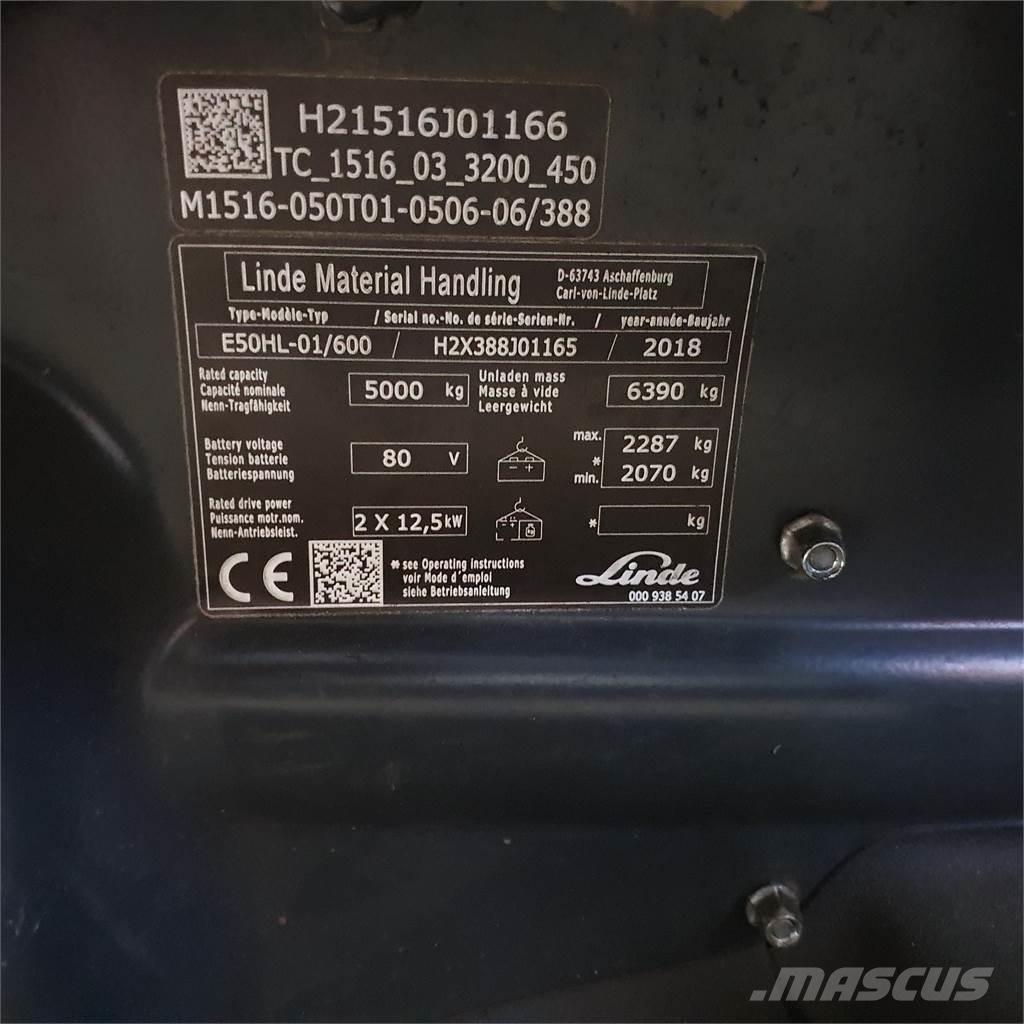Linde E50/600HL Akumulátorové vozíky