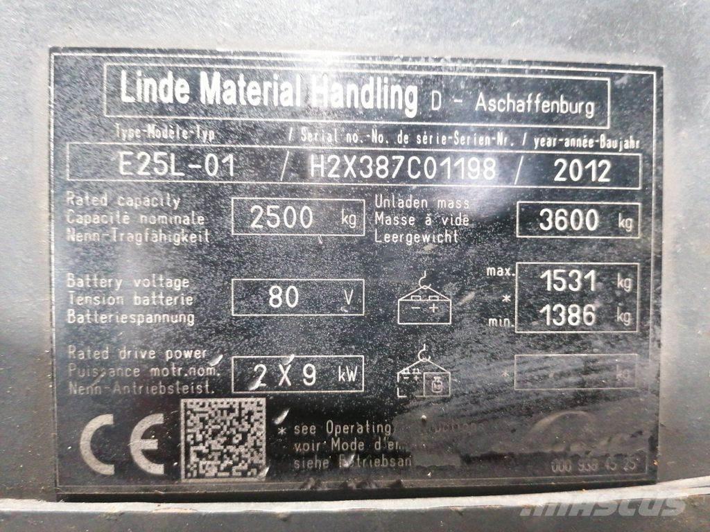 Linde E25L-01 Akumulátorové vozíky