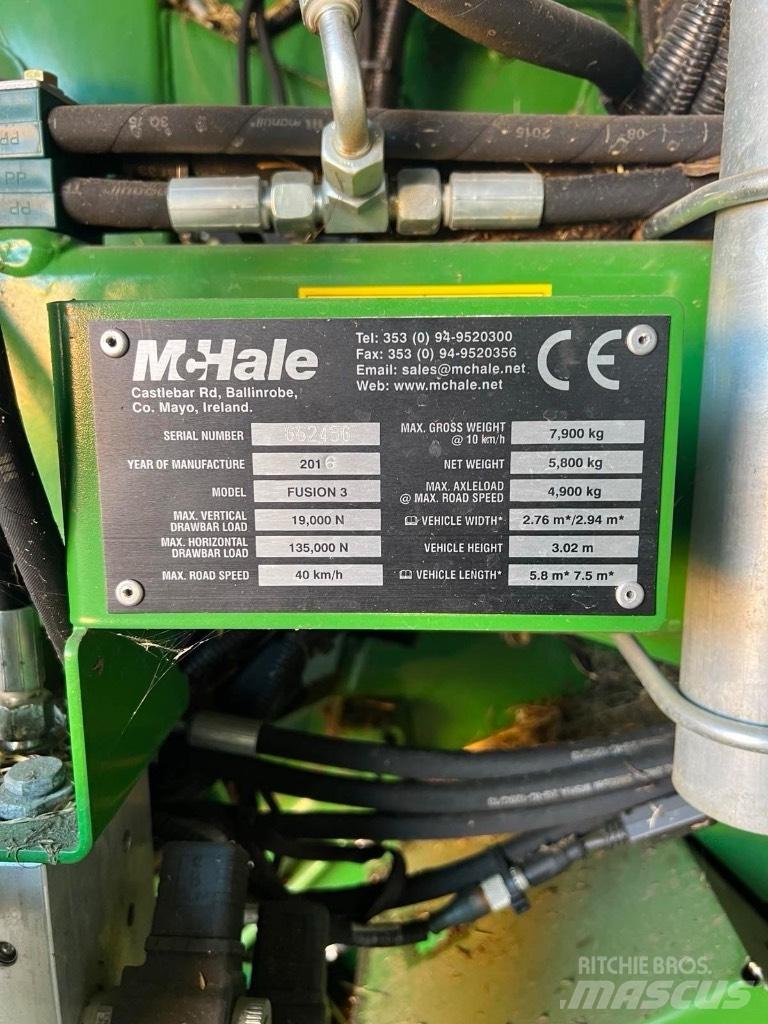 McHale Fusion 3 Plus Lisy na okrúhle balíky