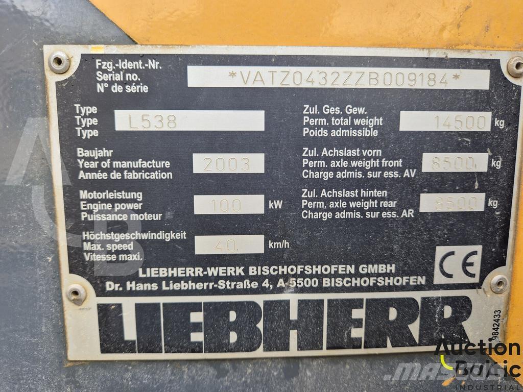 Liebherr L 538 Kolesové nakladače