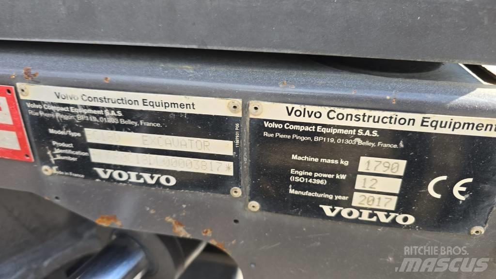 Volvo EC 18 Mini rýpadlá < 7t