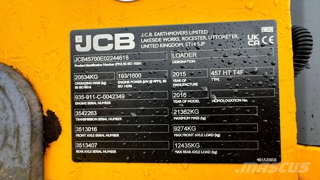 JCB 457 HT Kolesové nakladače
