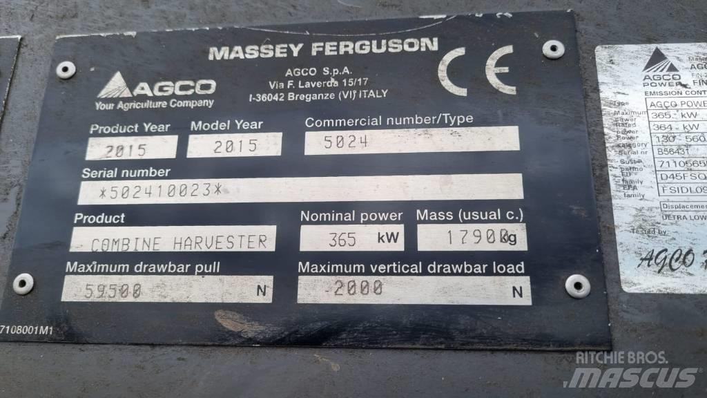 Massey Ferguson 9380 Kombinované zberacie stroje