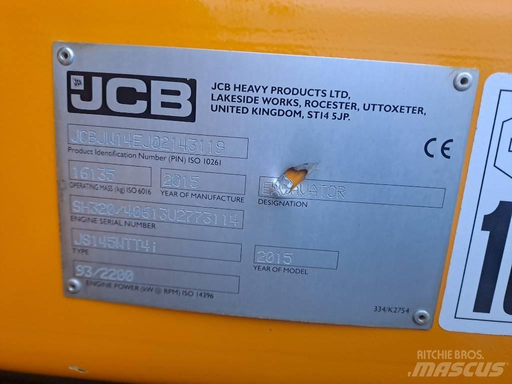 JCB JS145 W Kolesové rýpadlá