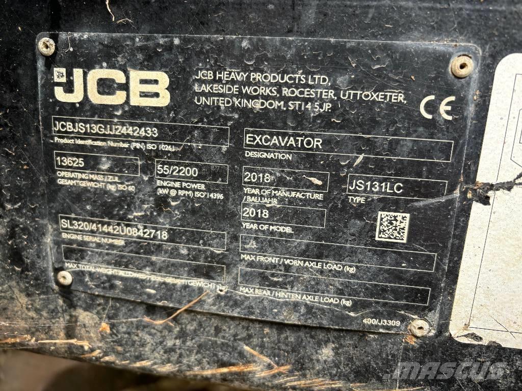 JCB JS 131 LC Pásové rýpadlá