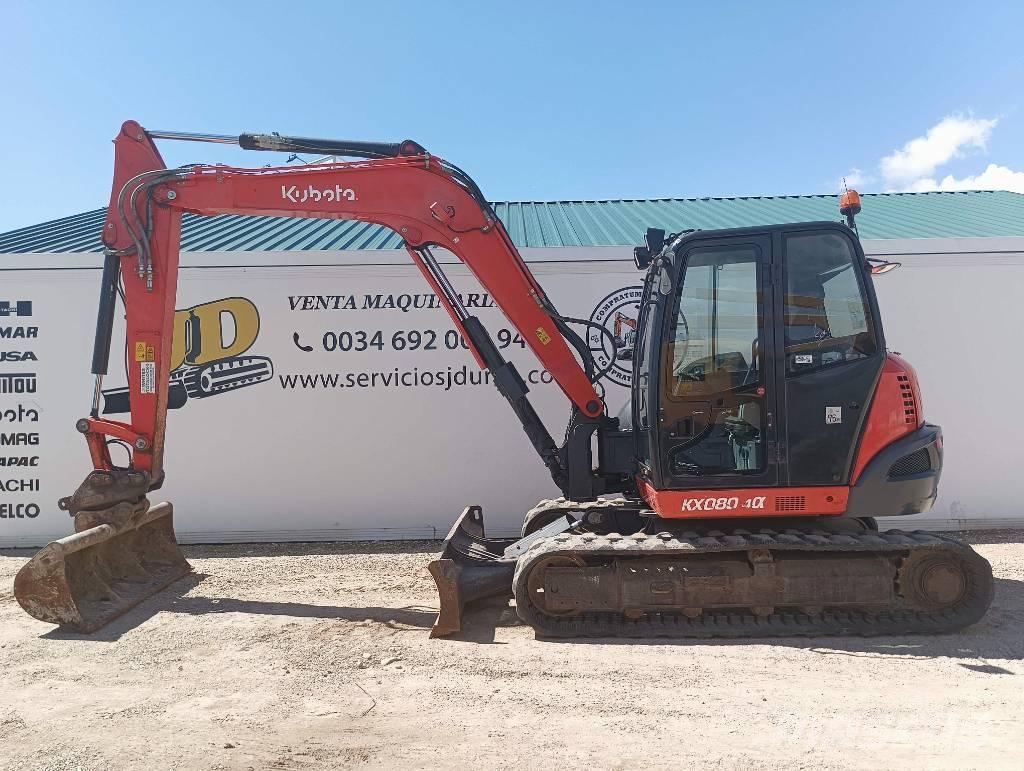 Kubota KX 080-4 Midi rýpadlá 7 t - 12 t