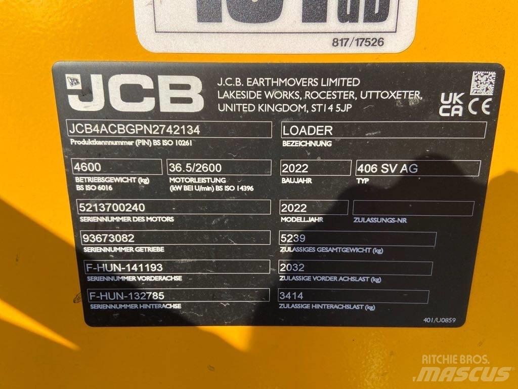 JCB 406 SV AG Kolesové nakladače