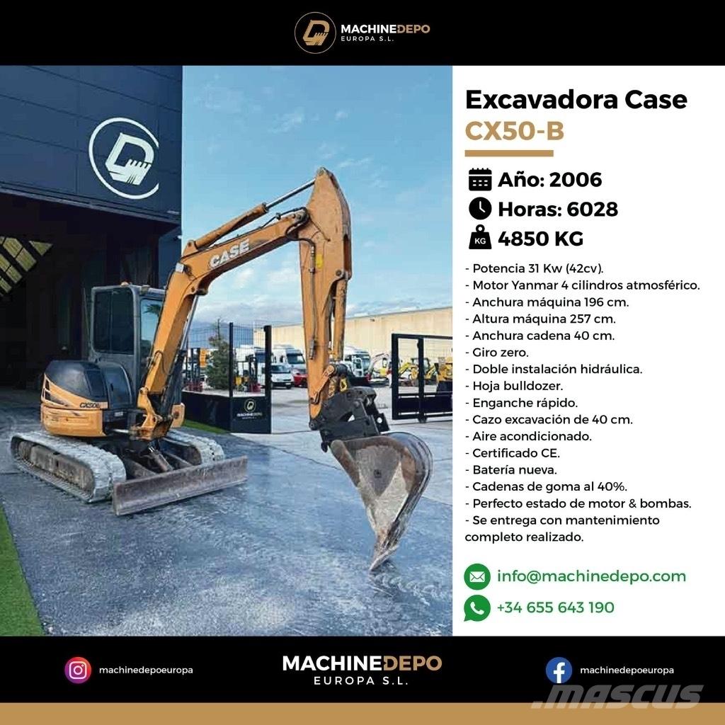CASE CX 50 B Mini rýpadlá < 7t