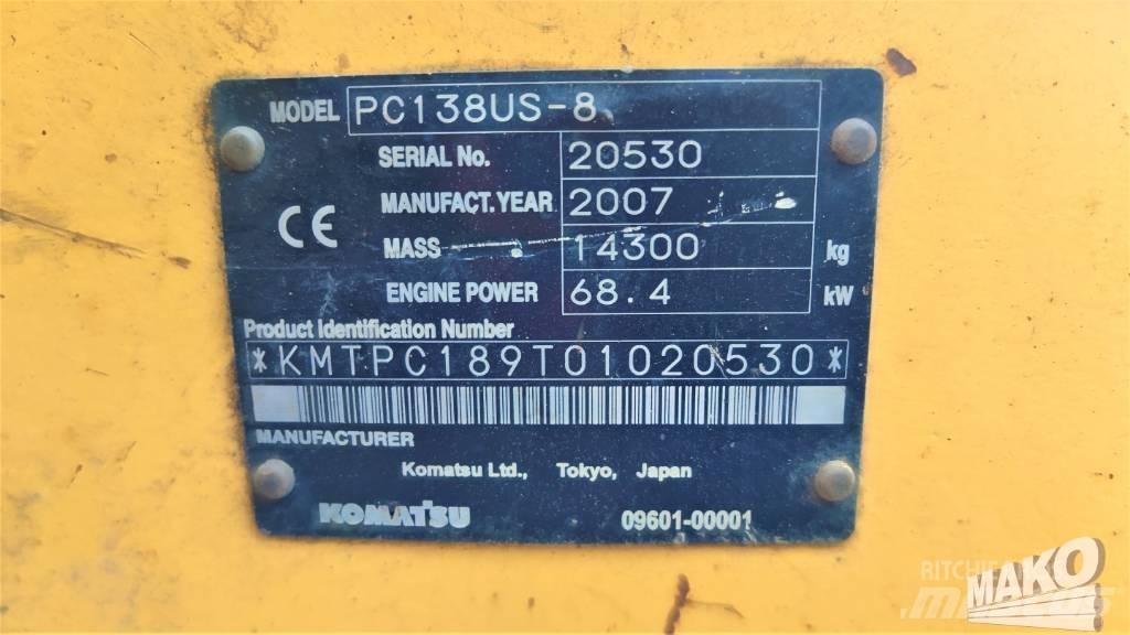 Komatsu PC 138 US-8 Pásové rýpadlá