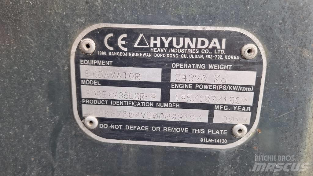 Hyundai 235 LCR-9 Pásové rýpadlá