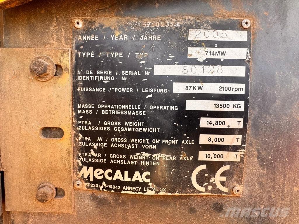 Mecalac 714 MW Kolesové rýpadlá