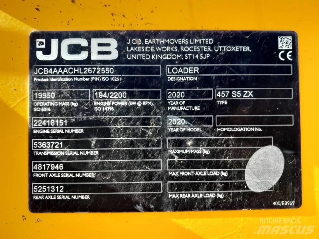 JCB 457 ZX Kolesové nakladače