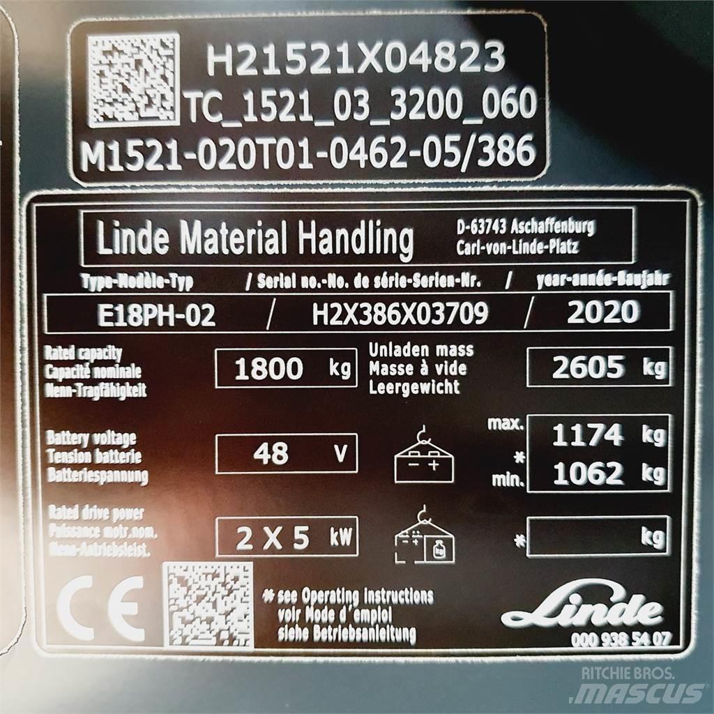Linde E18PH Akumulátorové vozíky