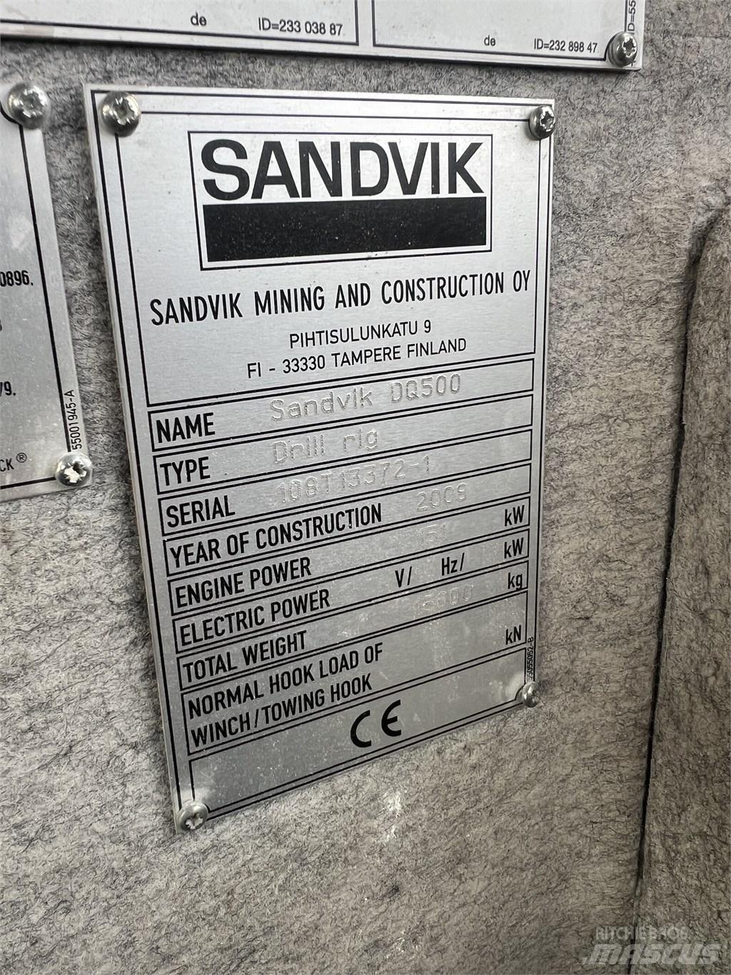 Sandvik DQ 500 Povrchové vrtné súpravy