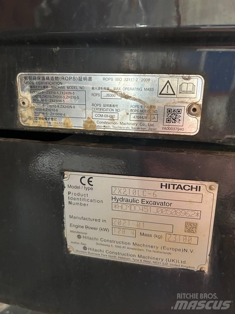 Hitachi ZX 210 LC-6 Pásové rýpadlá