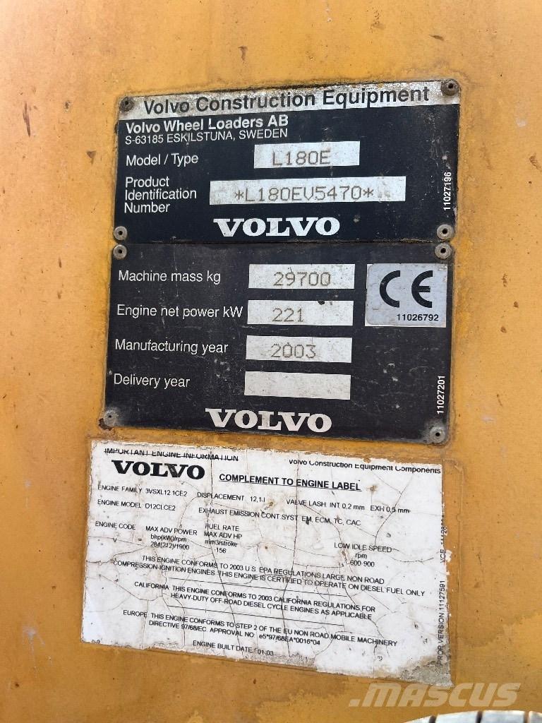 Volvo L180 E Kolesové nakladače