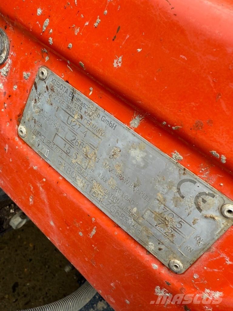 Kubota U 27-4 Mini rýpadlá < 7t