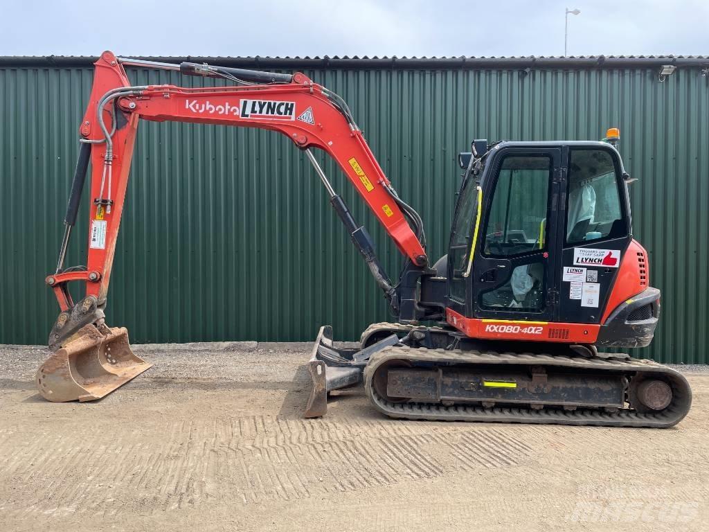 Kubota KX 080 Midi rýpadlá 7 t - 12 t
