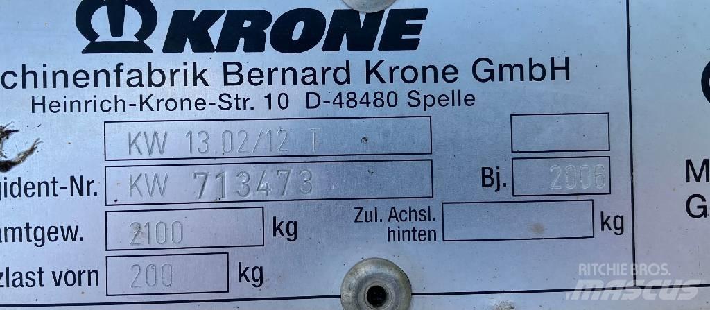Krone KW 13.02/12 T Obracače a zhrabovače sena