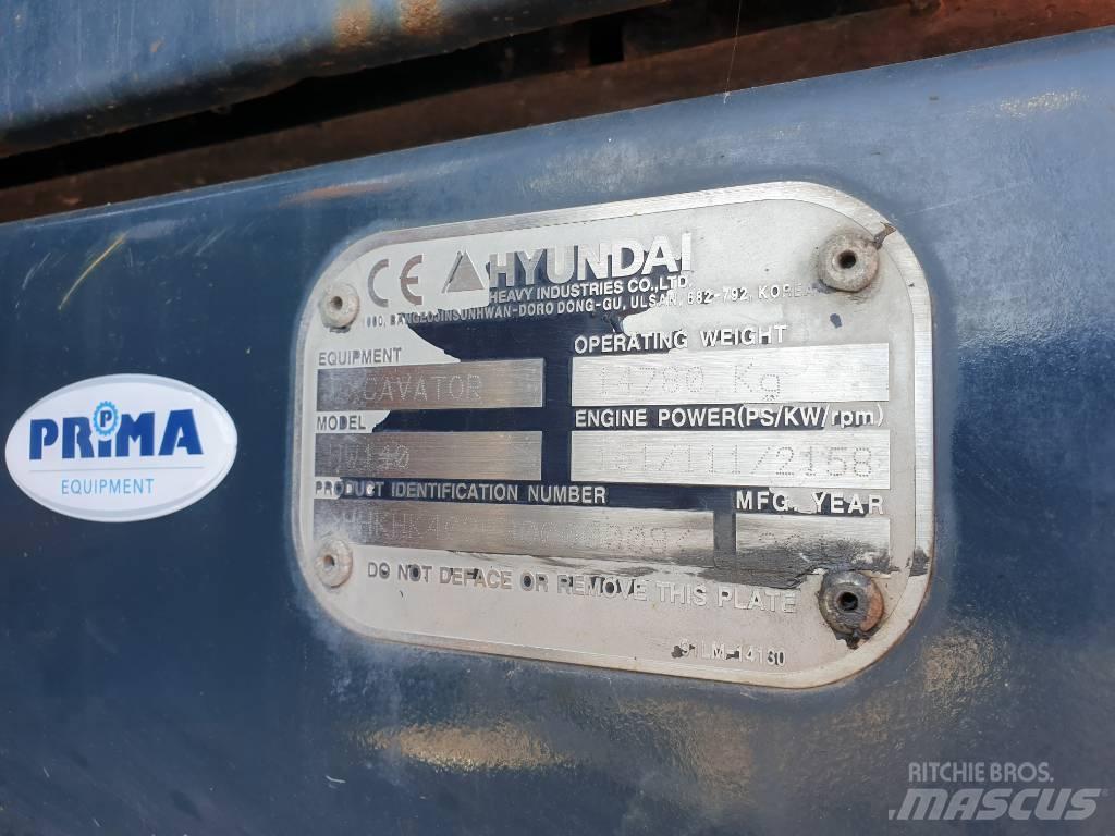 Hyundai HW140 Kolesové rýpadlá