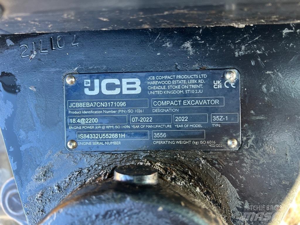 JCB 35 Z Mini rýpadlá < 7t
