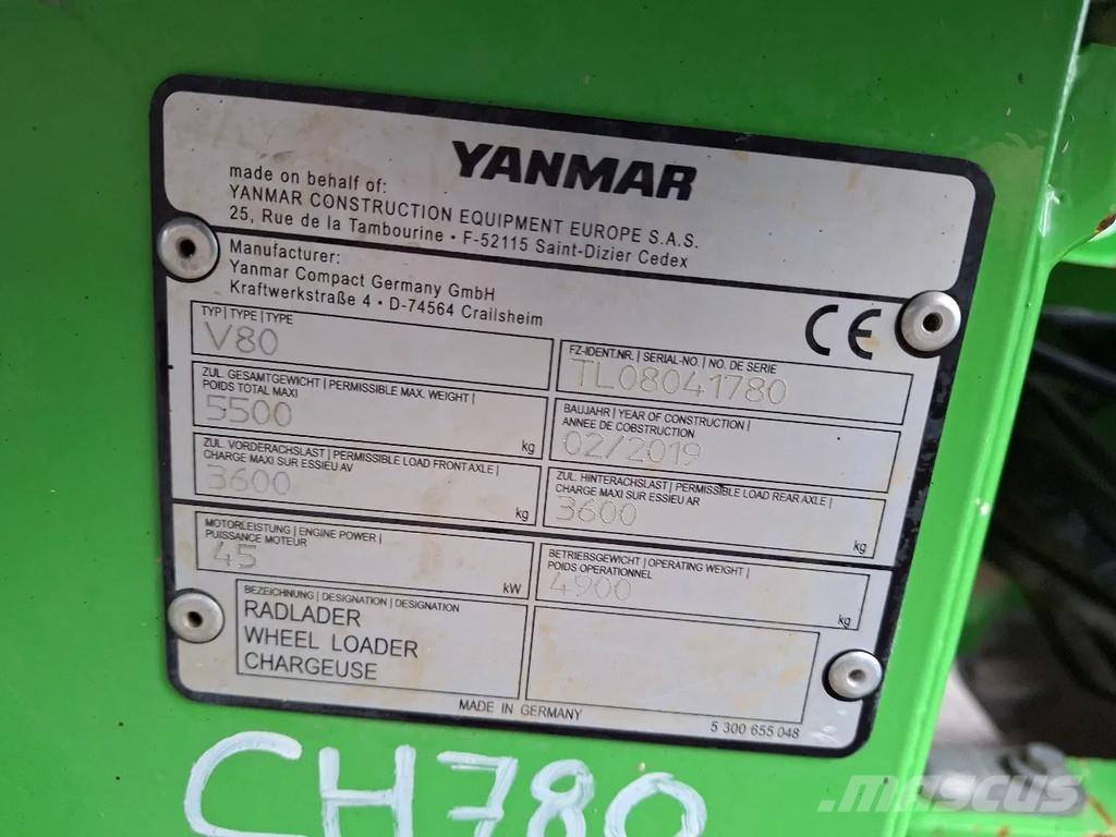 Yanmar V80 Kolesové nakladače