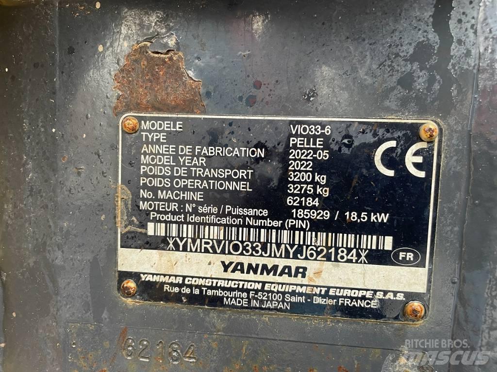 Yanmar Vio 33 U Mini rýpadlá < 7t