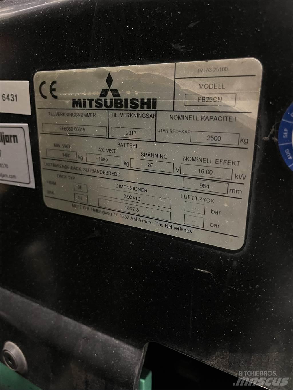 Mitsubishi FB25CN Akumulátorové vozíky