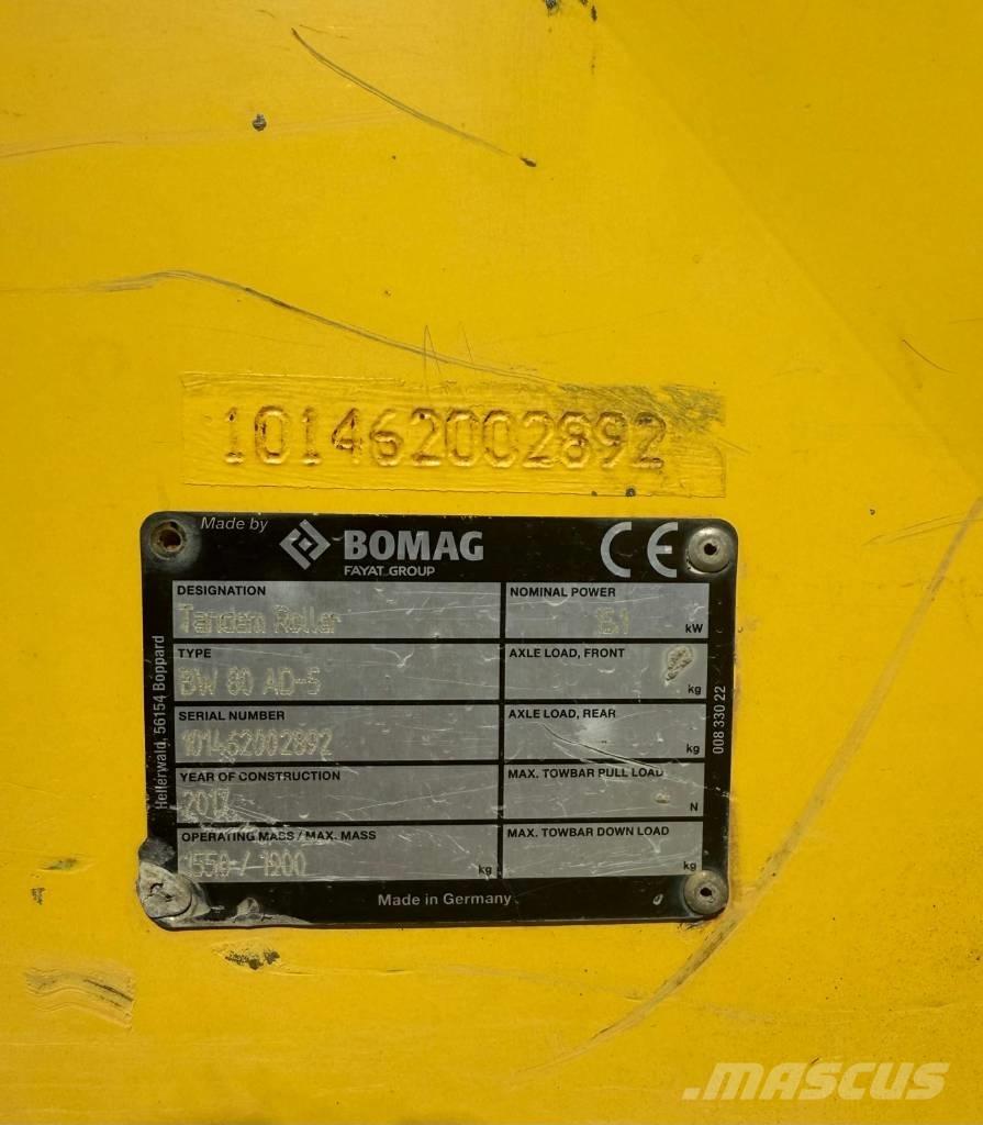 Bomag BW 80 AD-5 Tandemové valce