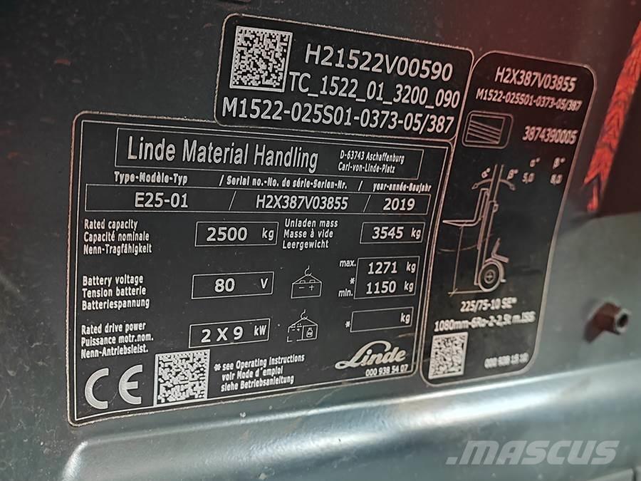Linde E25-01 Akumulátorové vozíky