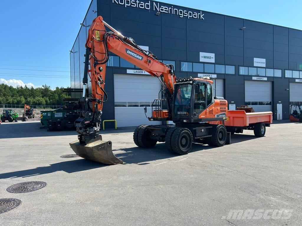Doosan DX 140 W-5 Kolesové rýpadlá