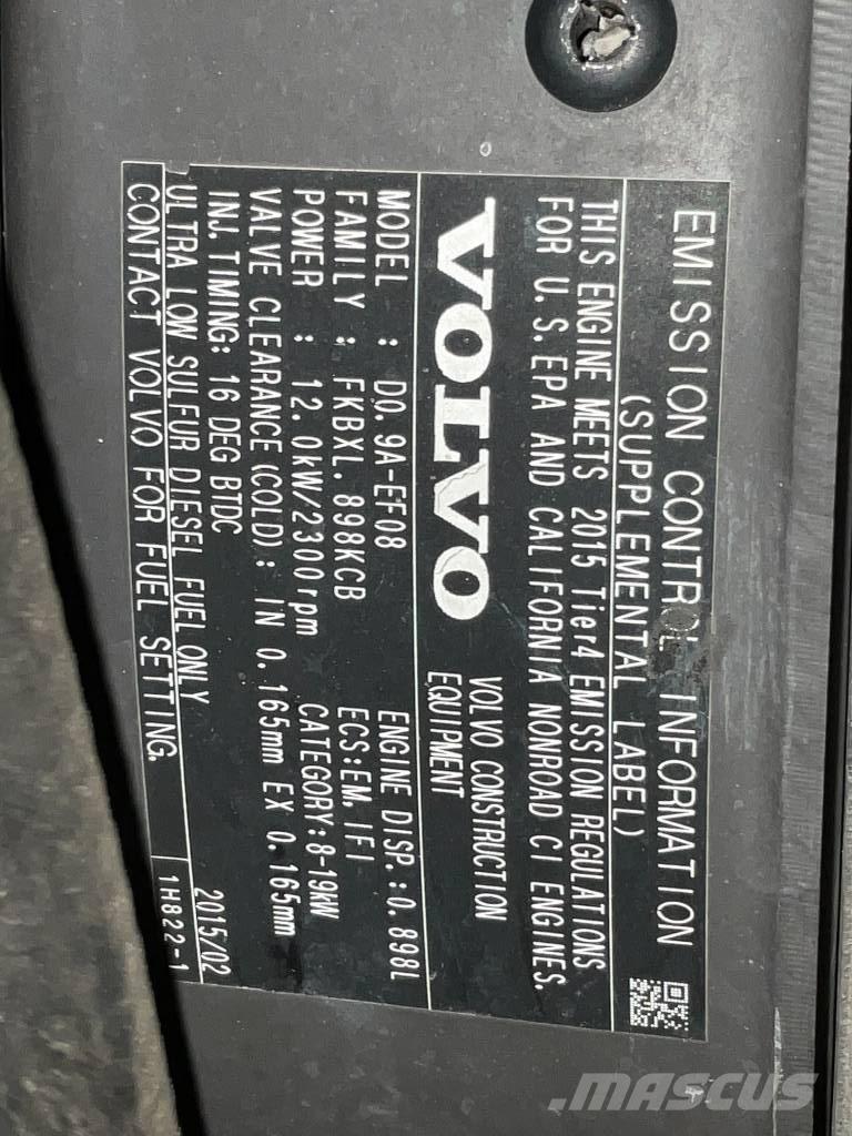 Volvo EC 15 D Mini rýpadlá < 7t