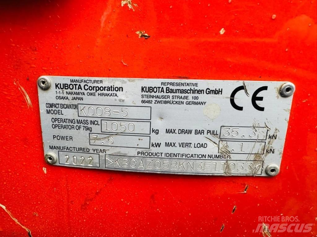 Kubota K008-5 Mini rýpadlá < 7t