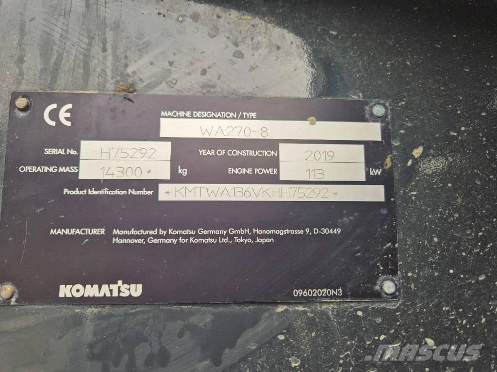Komatsu WA 270-8 Kolesové nakladače