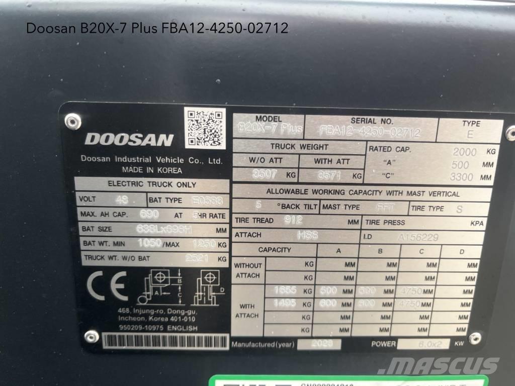 Doosan B 20 X-7 Plus Akumulátorové vozíky