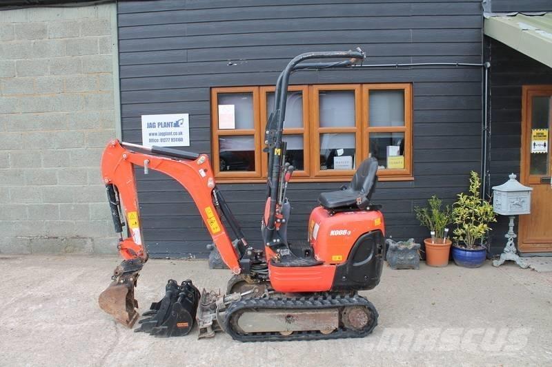 Kubota K 008-3 Mini rýpadlá < 7t