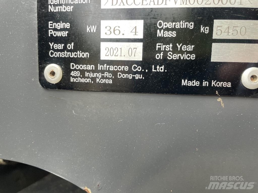 Doosan DX 50 Z Mini rýpadlá < 7t