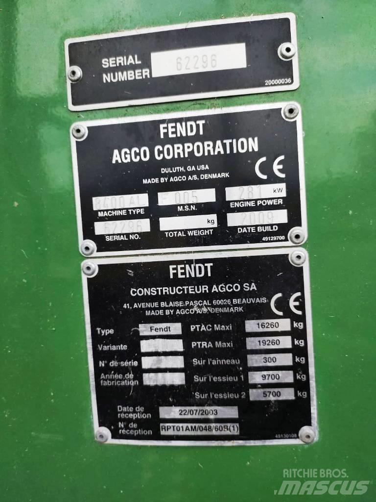 Fendt 8400 P AL Kombinované zberacie stroje