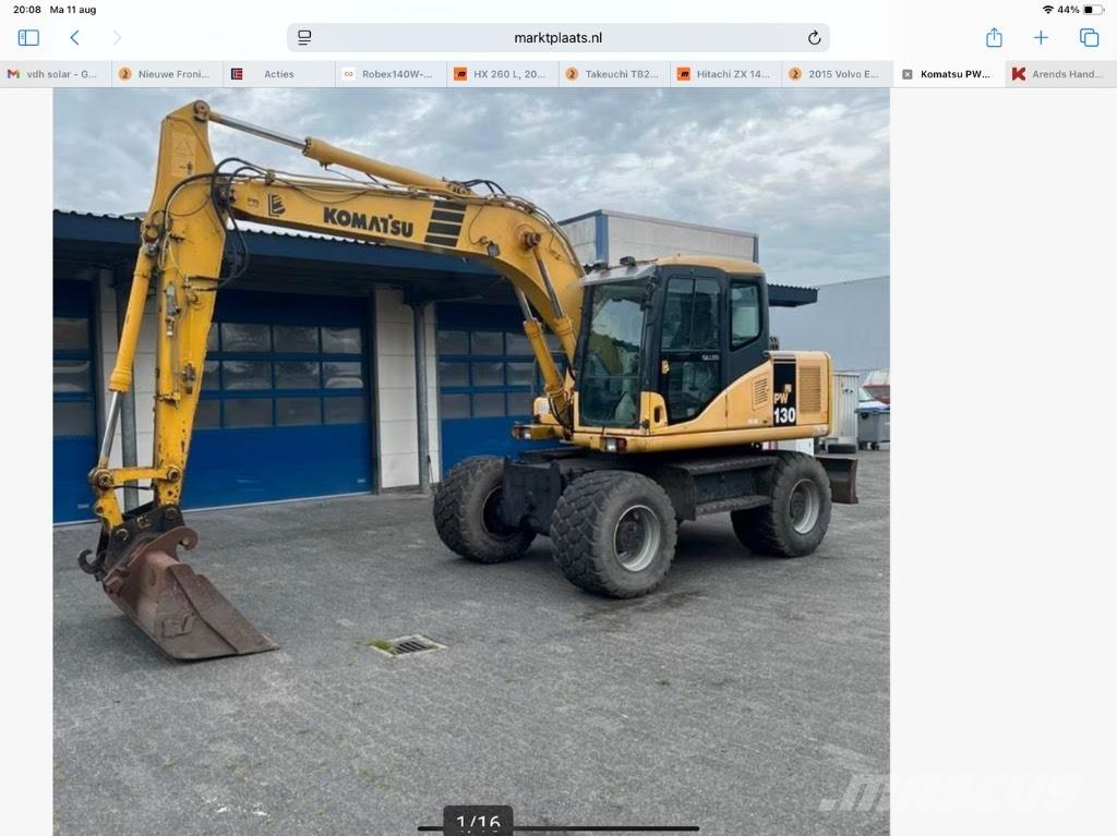 Komatsu PW 130-7K Kolesové rýpadlá