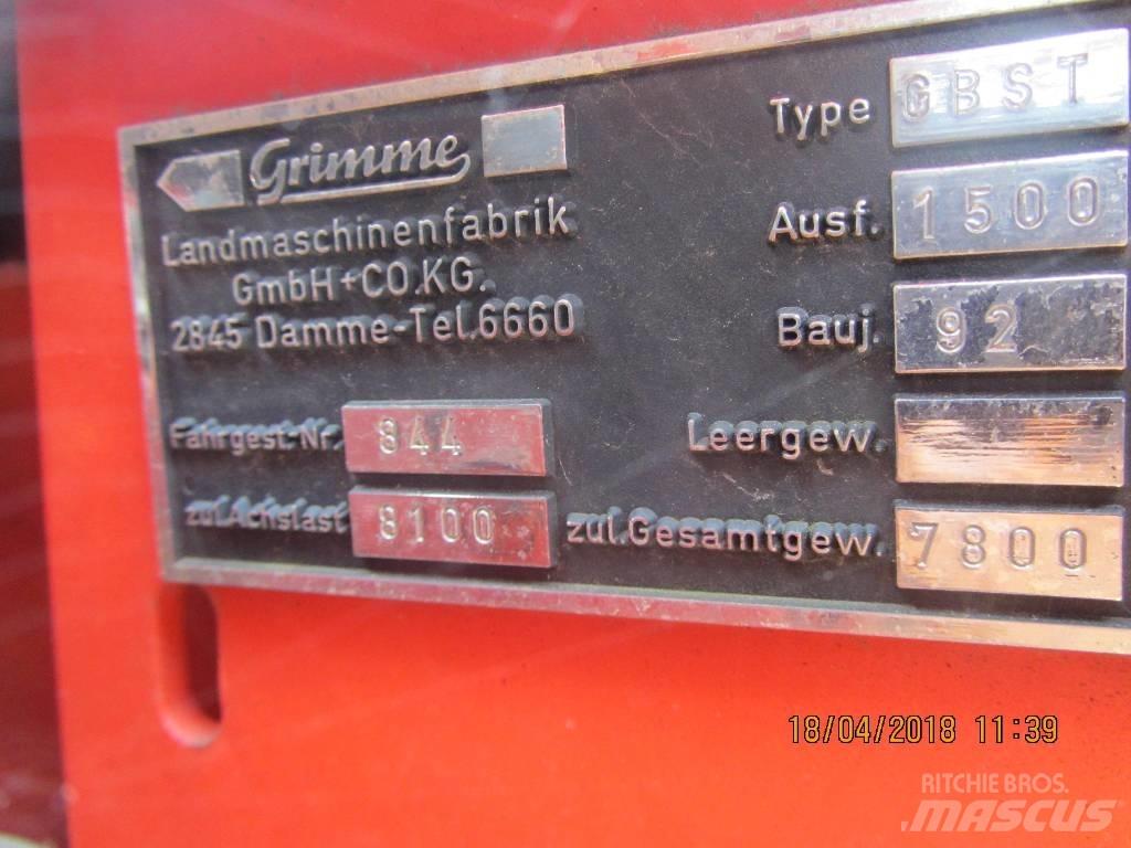 Grimme GBST 1500 Zemiakové kombajny