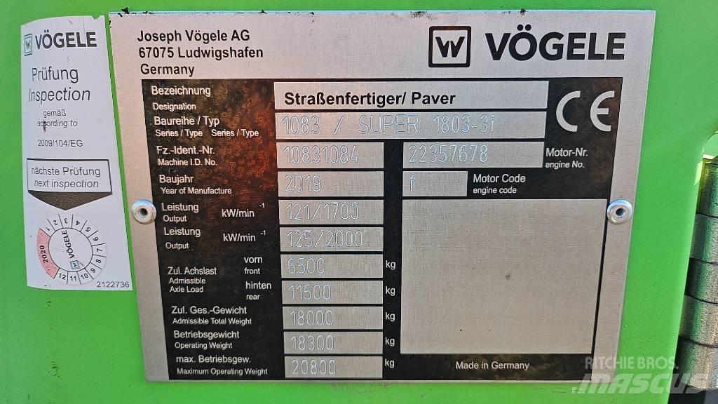 Vögele Super 1803-3i Finišéry
