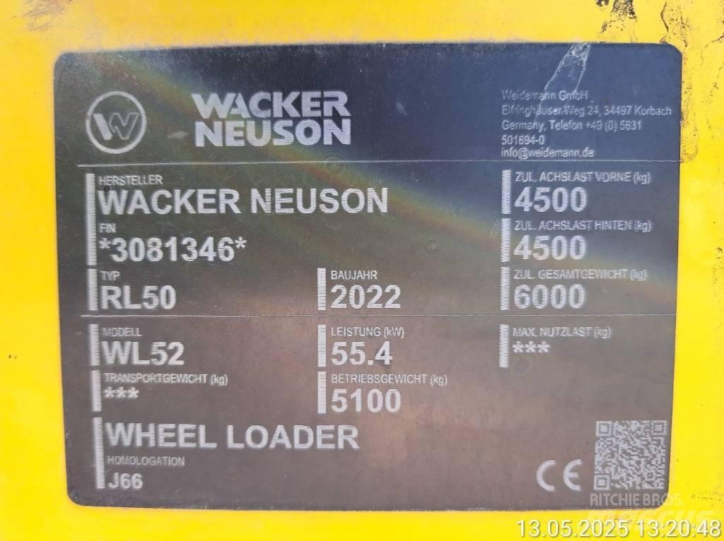 Wacker Neuson WL52 Kolesové nakladače