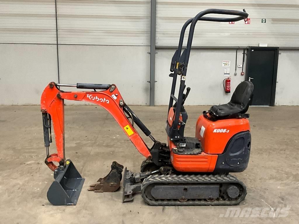 Kubota K 008-3 Mini rýpadlá < 7t