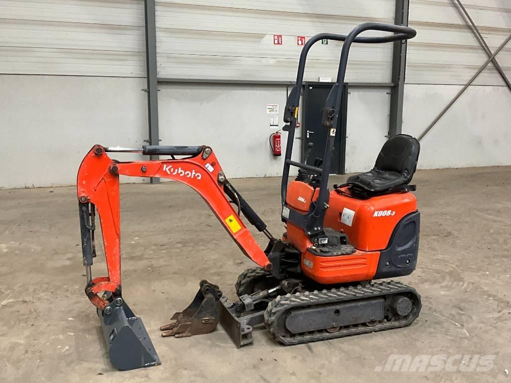 Kubota K 008-3 Mini rýpadlá < 7t