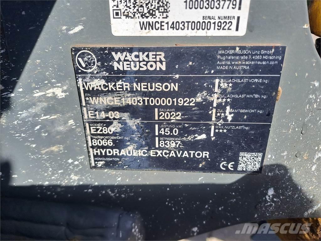 Wacker Neuson EZ80 Pásové rýpadlá