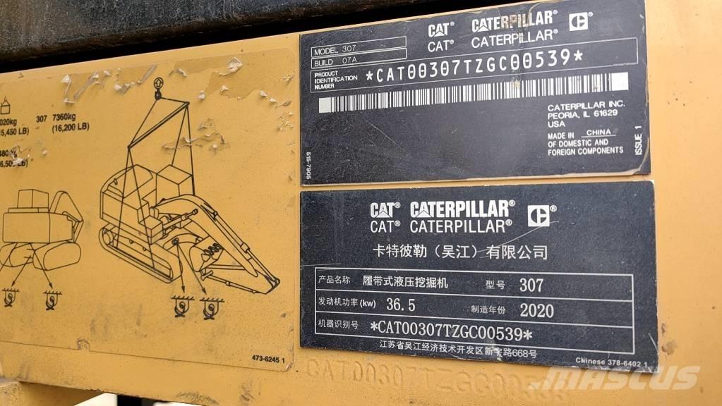 CAT 2020 CAT 307 Mini rýpadlá < 7t