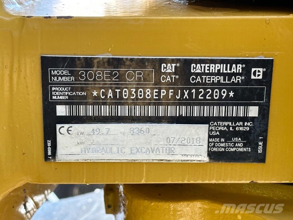 CAT 308 E2 CR Midi rýpadlá 7 t - 12 t